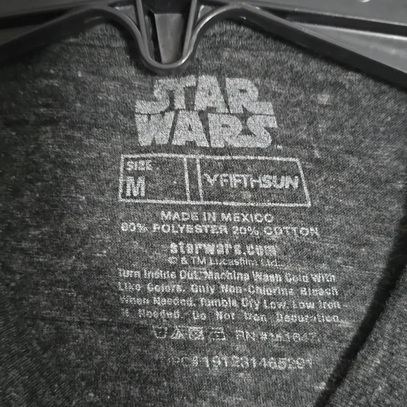 Star Wars The Last Jedi Womens Med Charcoal Graphic Tee - Picture 4 of 5